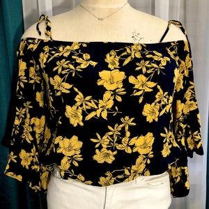 FAVLUX off the shoulder floral blouse